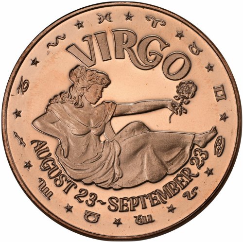 Zodiac Copper Round - Virgo