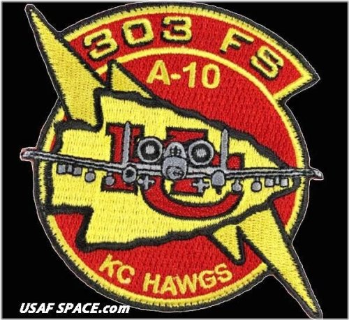 303rd Fighter Squadron KC Hawgs Whiteman AFB Velcro Patch