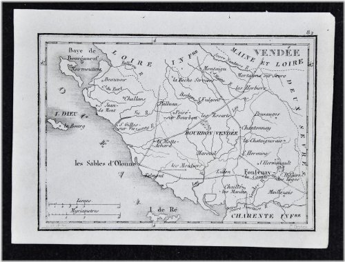 French Vintage Map Collection: Vendee to Montaigu