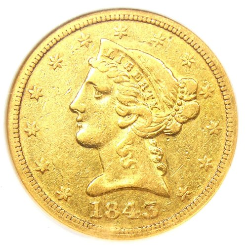 Liberty Gold Half Eagle - 1843-O - NGC XF40