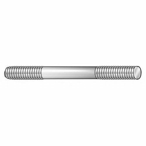 Double-End Threaded Stud, 5/16"-18 Thread, 7 In. Length