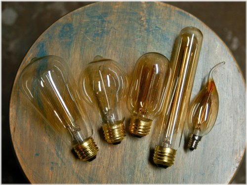 Vintage Spiral Filament Light Bulb Set