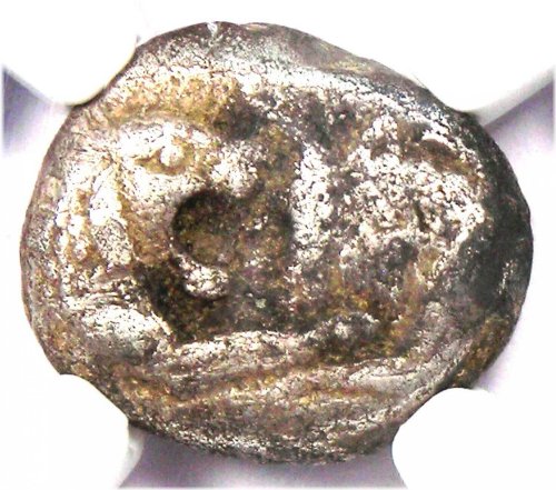 Lydia Kroisos Lion AR Third Stater Coin 550 BC (Croesus) - Certified NGC Fine