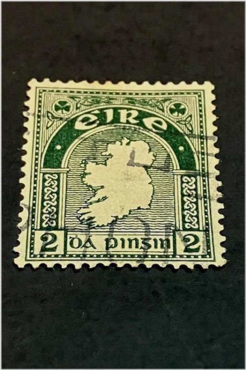 Eire 2 Pingin Green Stamp (1935) - Fine Hinged