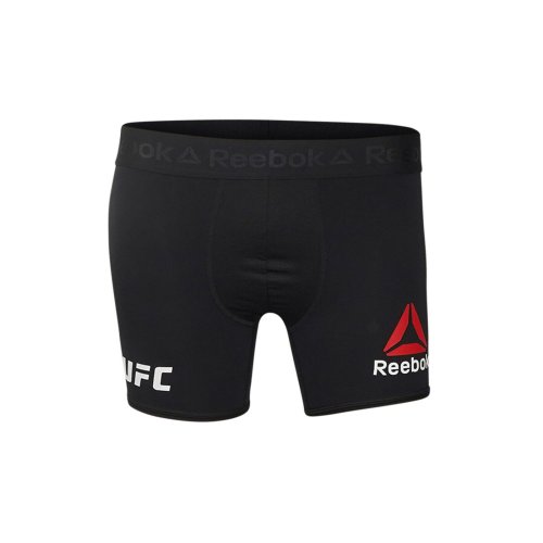 Black Performance Fight Boxer Shorts by Reebok UFC