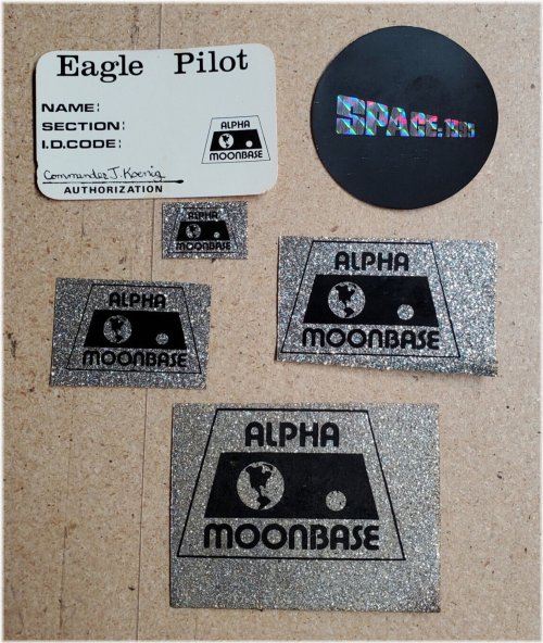 Retro Space Sticker Set with Bonus ID Card