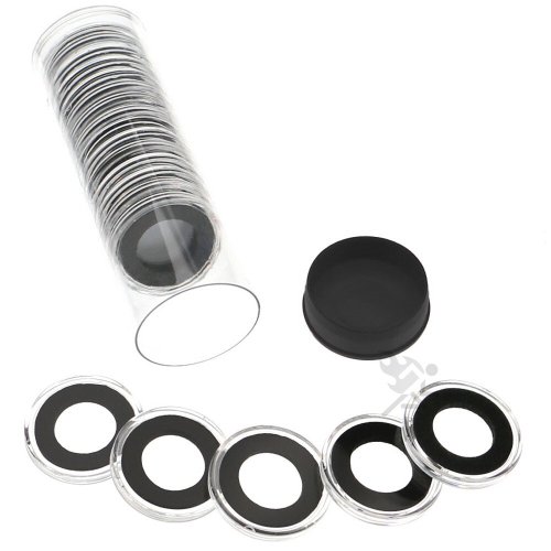 Black Ring Gold Eagle Coin Holders Set