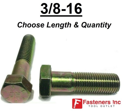 Yellow Zinc Hex Cap Bolt - Grade 8 Hardened