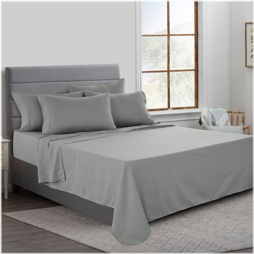 ComfortLux Microfiber Bedding Set with Deep Pockets - 6 Piece 1800 Thread Count