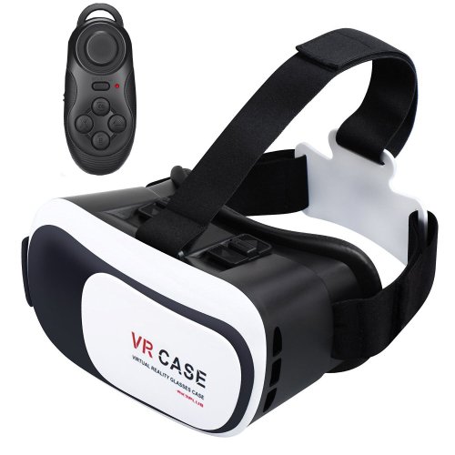 Immersive View 3D Headset with Remote for Mobile Devices