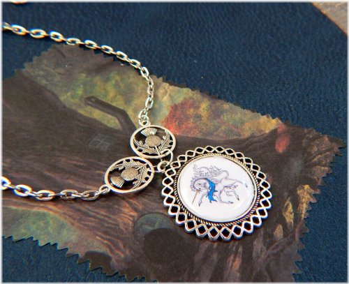 Enchanted Thistle Unicorn Necklace