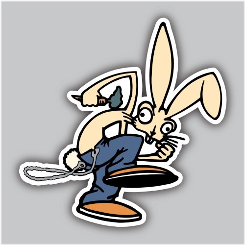 Skankin' Bunny Punk Decal