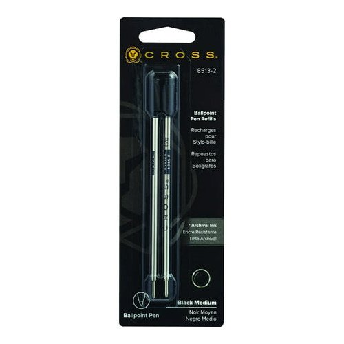 Cross Medium Black Ballpoint Refills 2 Pack