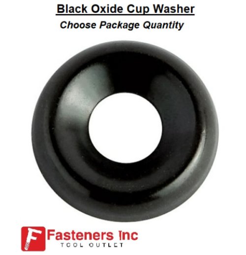 Black Oxide Steel Finishing Cup Washers