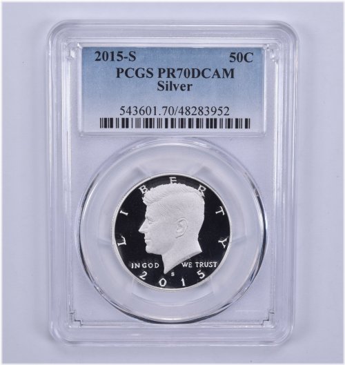 Silver Kennedy Half Dollar - 2015-S PR70 DCAM PCGS