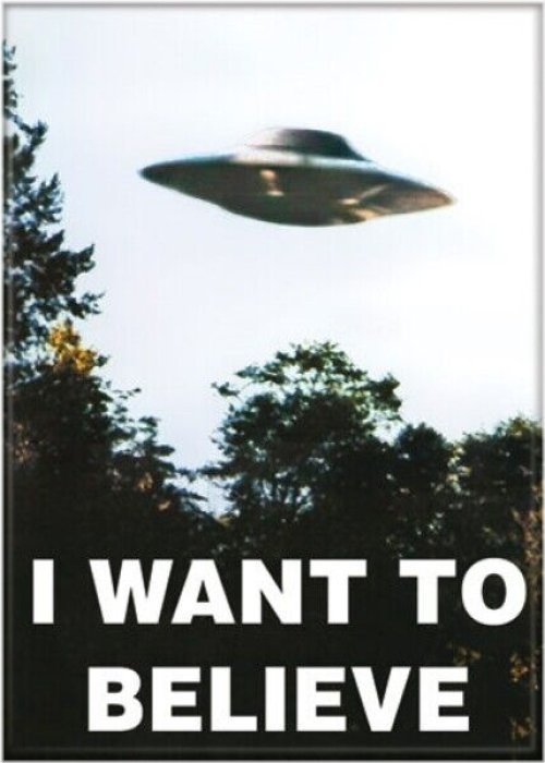 I Want To Believe" X-Files UFO Magnet Photo