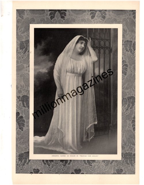Theater Treasure: 1914 Johanna Gadski as Isolde Original Print