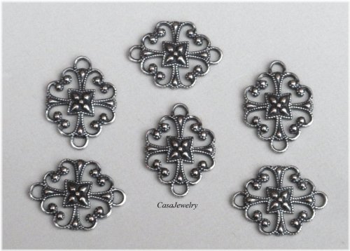 Timeless Silver Filigree Ring Connector Set