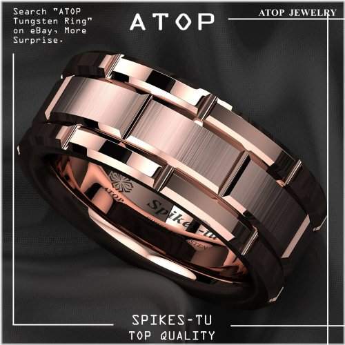 Rose Gold Tungsten Carbide Band