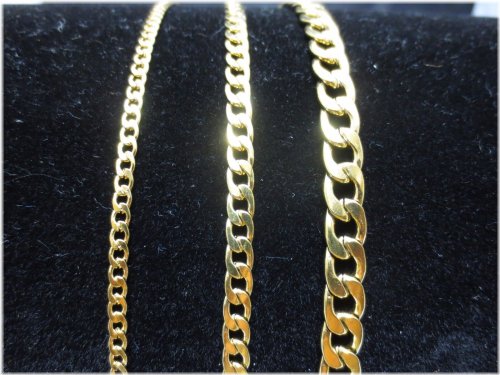 Golden Curb Cuban Chain Necklace