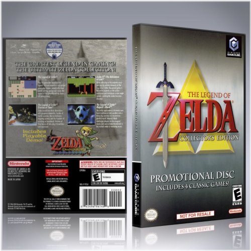 Zelda Collector's Case for GameCube Manuals, Inserts, and Box Art - Game Not Included