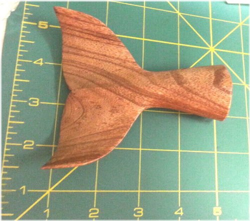 Whale Tail Wood Carving