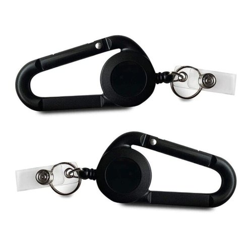 Extendable ID Holder with Retractable Cord and Clip