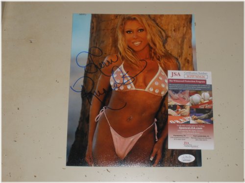 Pink Bikini WWE Autographed 8x10 Wrestling Photo by Terri Runnels