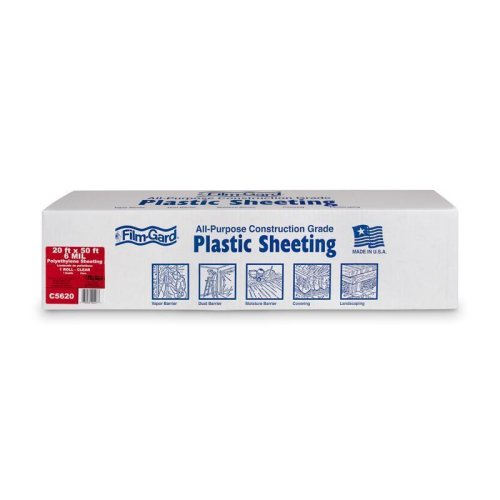 ClearShield Polyethylene Sheeting - 6 mil Thickness, 20 ft. Width, 50 ft. Length