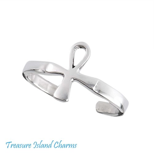 Ankh Silver Toe/Pinkie Ring