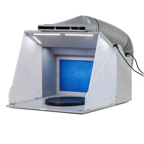 Portable Paint Booth Kit with Dual Exhaust Fans and Lights