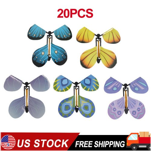 Flutter Fliers - Set of 20 Random Color Magic Butterflies