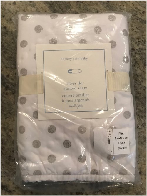 Metallic Quilted Deco Sham for Baby Nursery