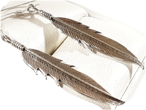 Southwestern Feather Etched Earrings