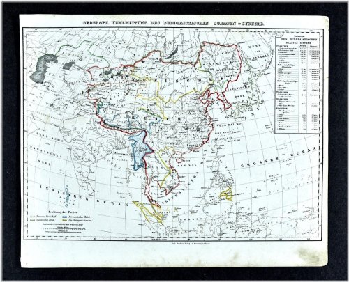 Buddhist Expansion in Asian Lands - 1847 Flemming Map