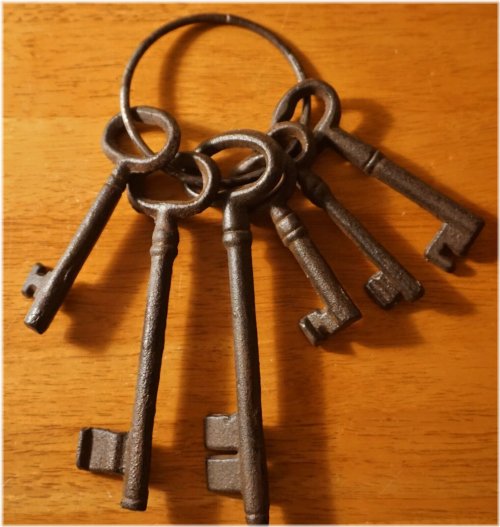 Rustic Skeleton Key Ring with Old West Charm