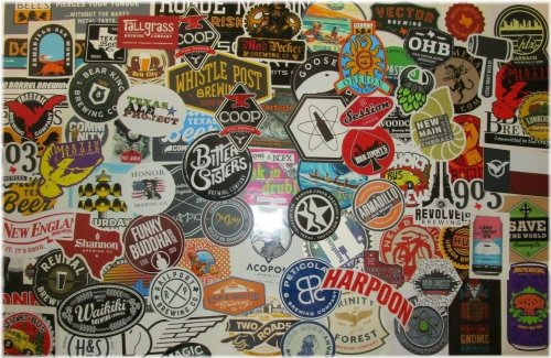 Craft Beer Logo Sticker Set - 10 Unique Brewery Decals