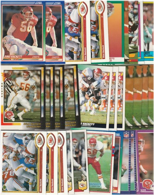 Chiefs and Mountaineers Football Card Collection by Dino Hackett