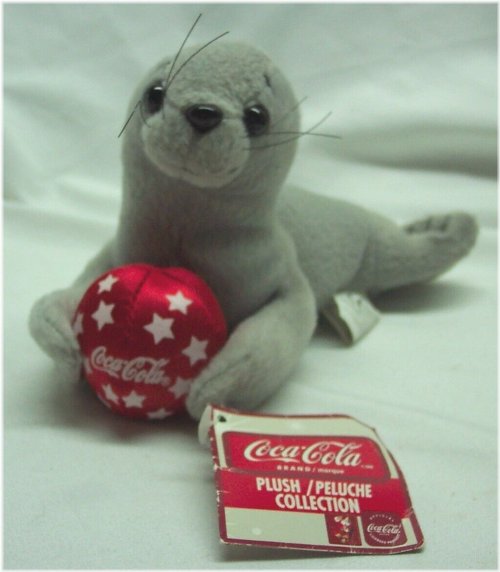 Coca-Cola Gray Seal Bean Bag Plush