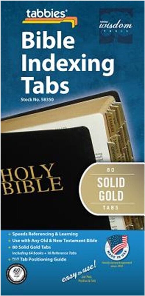 Vintage Gold Bible Index Tabs