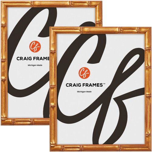 Tropical Bamboo Gold Picture Frames