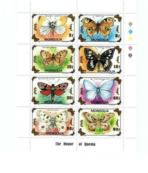 Fluttering Wonders Stamp Collection - Mongolia 1992