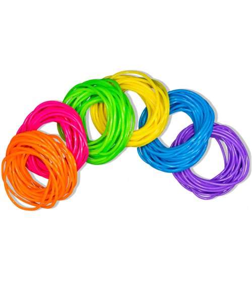 Rainbow Neon Jelly Bracelets Set