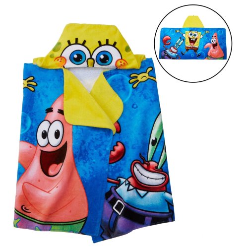 SpongeBob Hooded Bath Towel Wrap for Kids - New with Tags