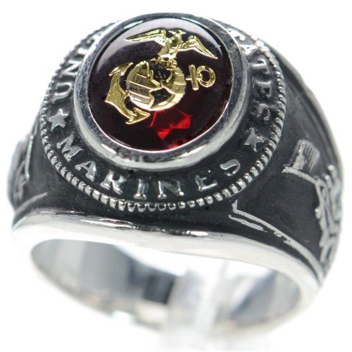 Patriot's Pride Rhodium Plated Military Ring