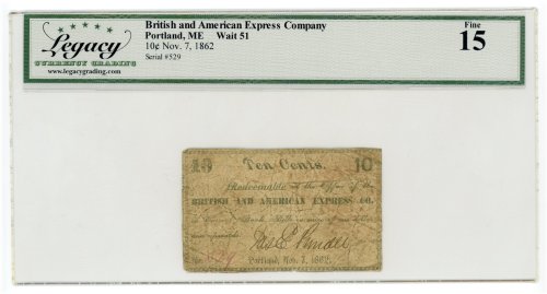 Legacy 1862 Portland Note