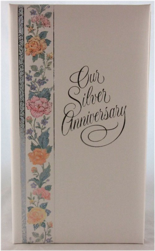 Floral Silver Anniversary Memories Album