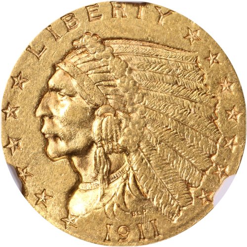 Indian Gold $2.50 1911-P NGC MS61