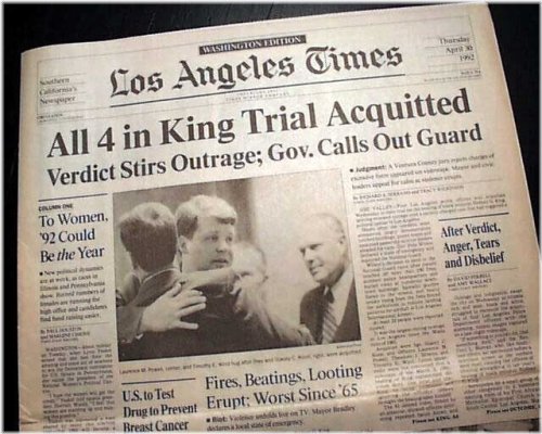 Justice Chronicles: The Rodney King Trial Newspaper