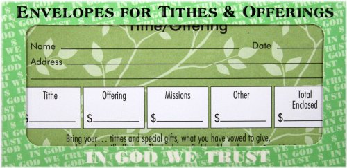 Green Leaf Envelopes with Biblical Verse for Giving